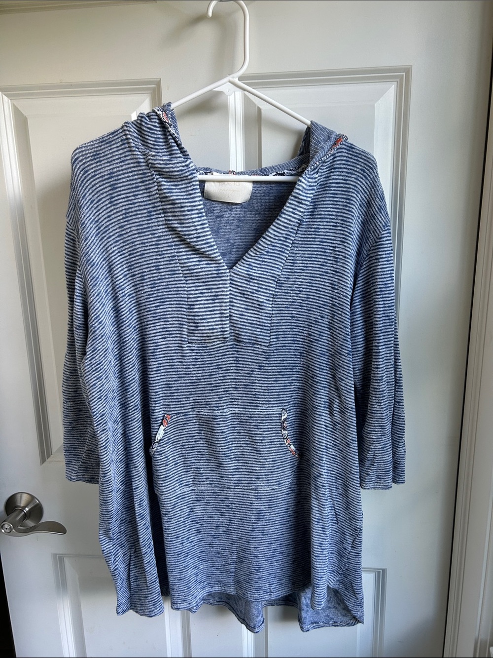 Puella- Striped Blue Hooded Women's Sweater
